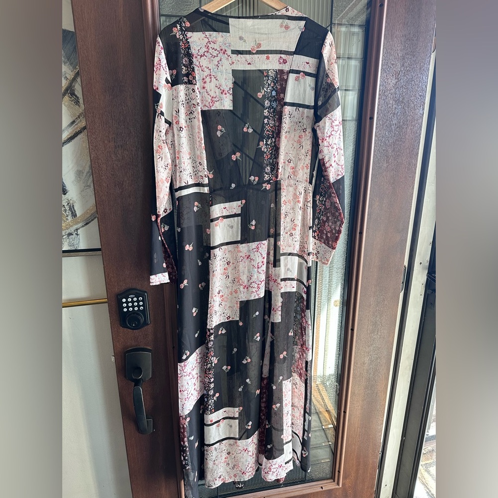 Sandy & Sid Boho Floral Patchwork Duster – Size M… - image 5